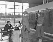 Soldiers guard the transmitter
