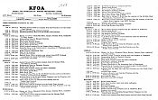 KFOA 1928 schedule