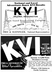 KVI ads 1935 and 1936