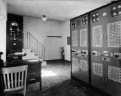 W1XBS transmitter building - interior