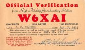 W6XAI QSL