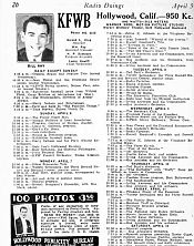 KFWB 1930 program schedule