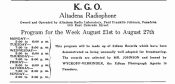 KGO program schedule