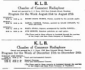 KLB program schedules
