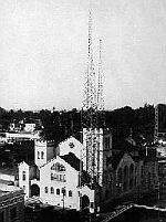 KQW towers on church